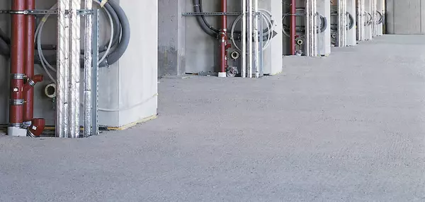 Brandschutz Rohre durch Decke