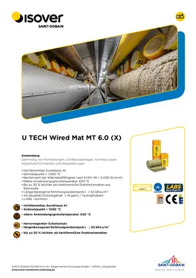 Technisches Datenblatt - U TECH Wired Mat MT 6.0 (X)