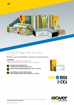Technisches Datenblatt - U TECH Slab MT 3.1 Alu1 (U TPA 34)