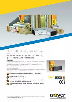 Technisches Datenblatt - U CLIMLINER Slab Active