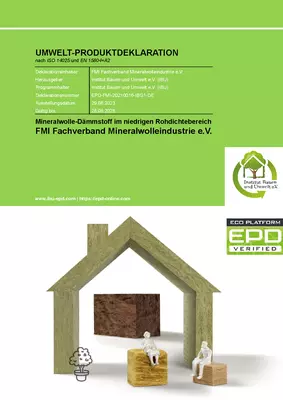 EPD Mineralwolle - niedrige Rohdichte (Raumgewichte bis 60 kg)