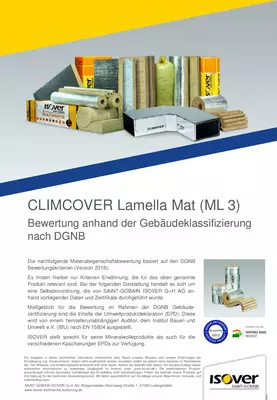 DGNB Klassifizierung - CLIMCOVER Lamella Mat (ML 3)