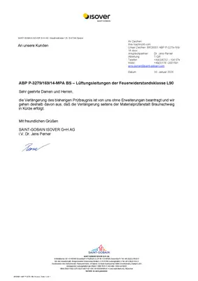 AbP L90 Konstruktionen runde Lüftungsleitungen (P-3279.169.14-MPA BS)