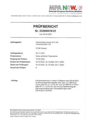 Prüfbericht Lüftungsleitungen L30 (232000518-01)