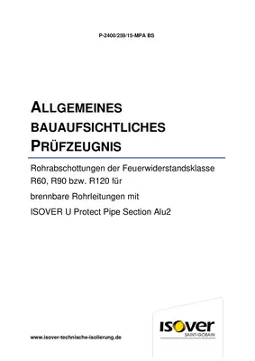 AbP Rohrabschottungen brennbare Rohrleitungen (P2400.259.15-MPA BS)