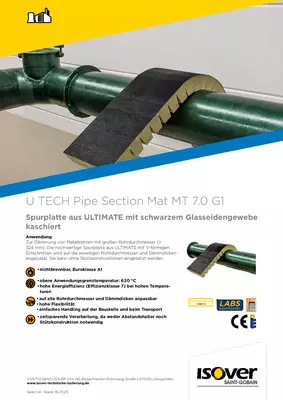 Technisches Datenblatt - U TECH Pipe Section Mat MT 7.0 G1