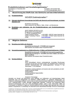 Drahtnetzmatten Produktinformationen und Verarbeitungshinweise