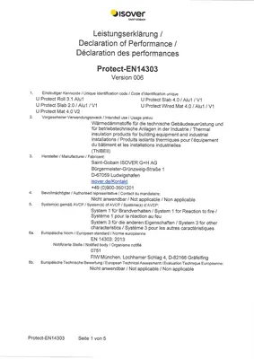 Leistungserklärung (DOP) Protect EN14303