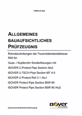 AbP Rohrabschottungen Guss- / Kupferrohr Sonderlösungen (P-MPA-07-028)