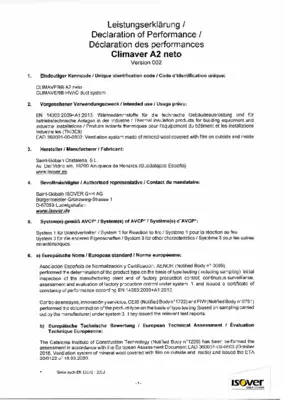 Leistungserklärung (DOP) CLIMAVER System