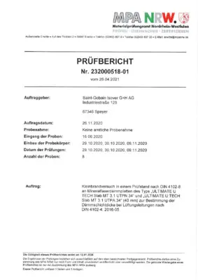 Prüfbericht Lüftungsleitungen L30 (232000518-01)