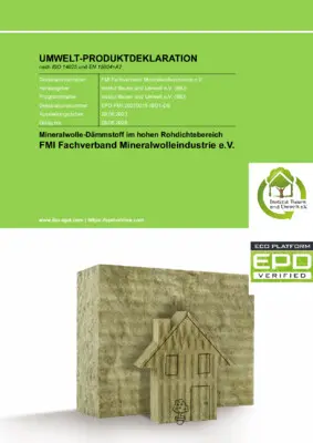 EPD Mineralwolle - hohe Rohdichte (Raumgewichte über 120 kg)