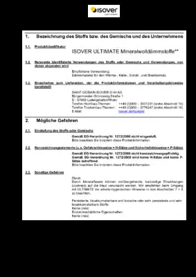 ULTIMATE Produktinformationen und Verarbeitungshinweise