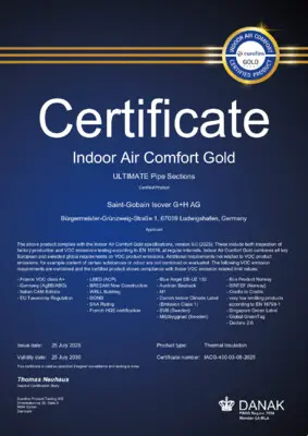 Eurofins Indoor Air Comfort Gold - ULTIMATE Pipe Sections
