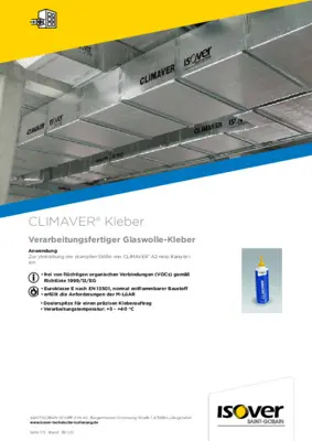 Technisches Datenblatt - CLIMAVER Kleber