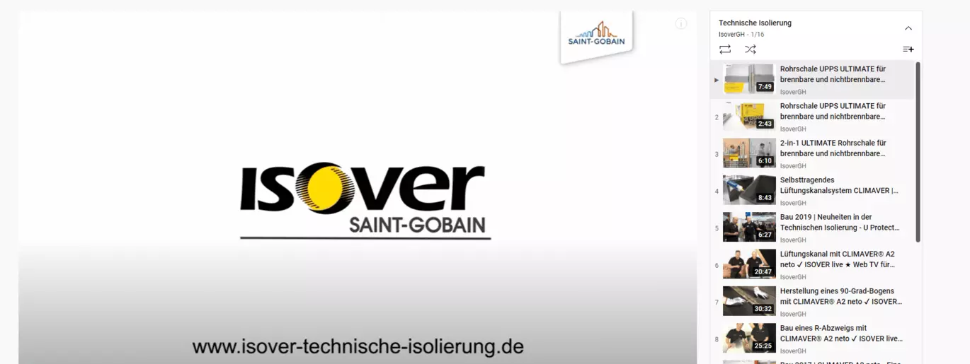 YouTube Technische Isolierung Playliste