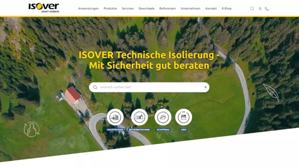 ISOVER TI Website Screenshot